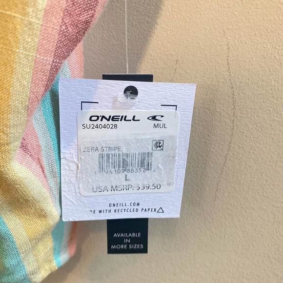 NWT ONEILL ZERA STRIPE TOP, size Large - Picture 3 of 7